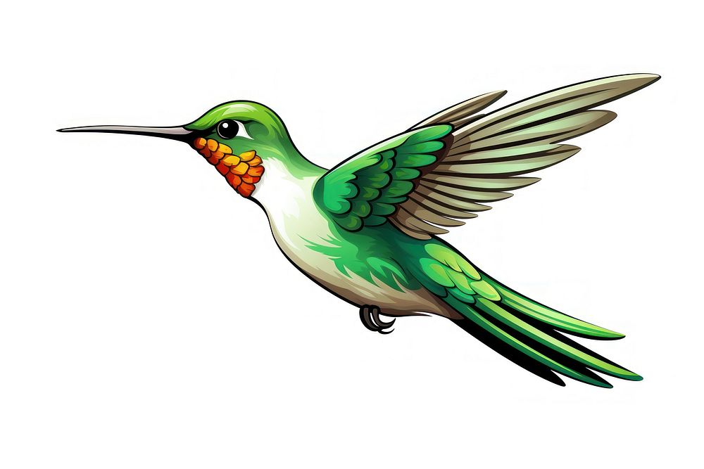 Hummingbird drawing animal creativity. AI generated Image by rawpixel.