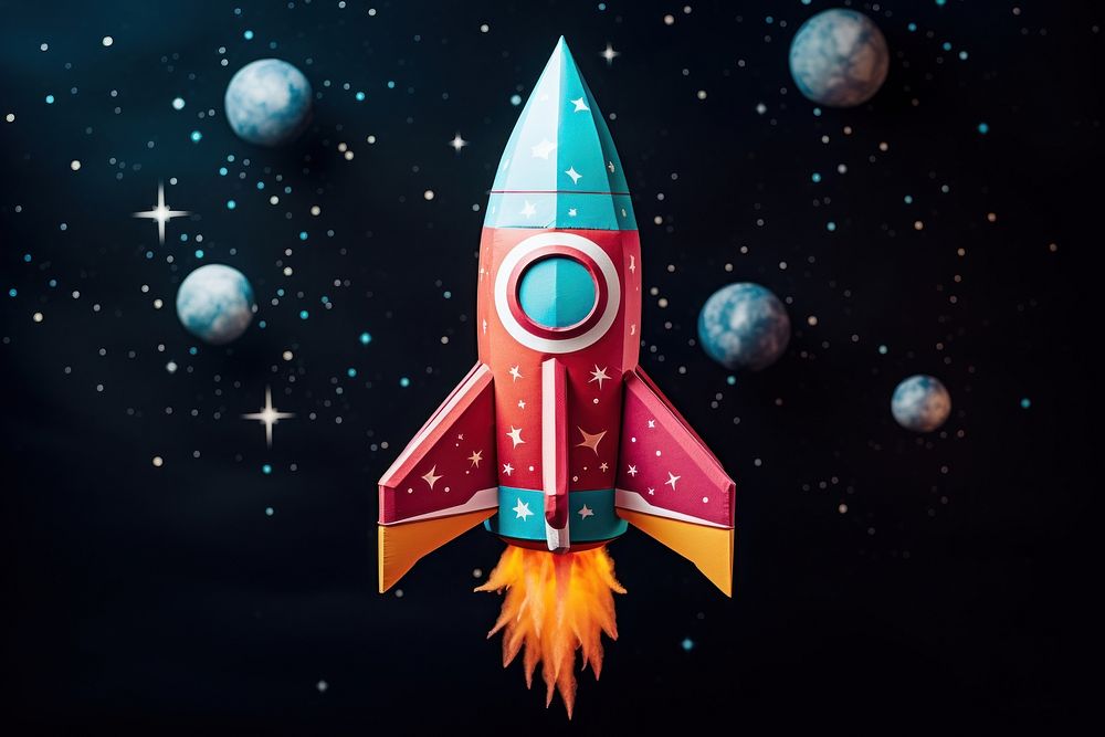 Outdoors vehicle rocket night. AI generated Image by rawpixel.