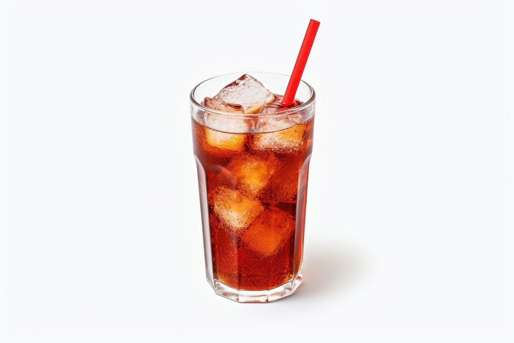 Cocktail drink juice glass, digital paint illustration. AI generated image