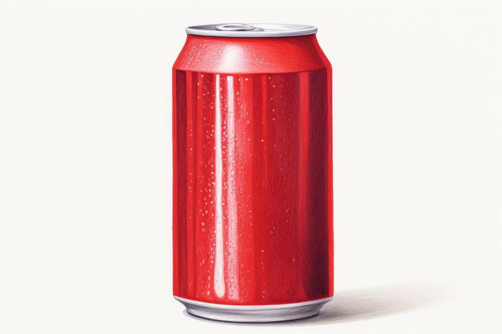 Drink red white background refreshment, digital paint illustration. AI generated image