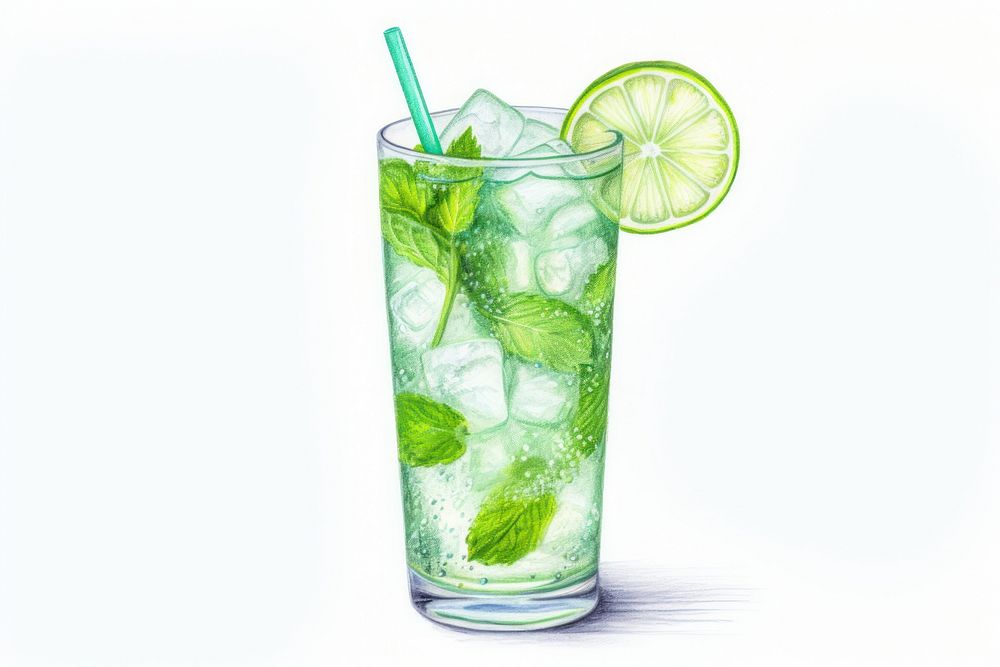 Mojito cocktail drink plant. AI generated Image by rawpixel.