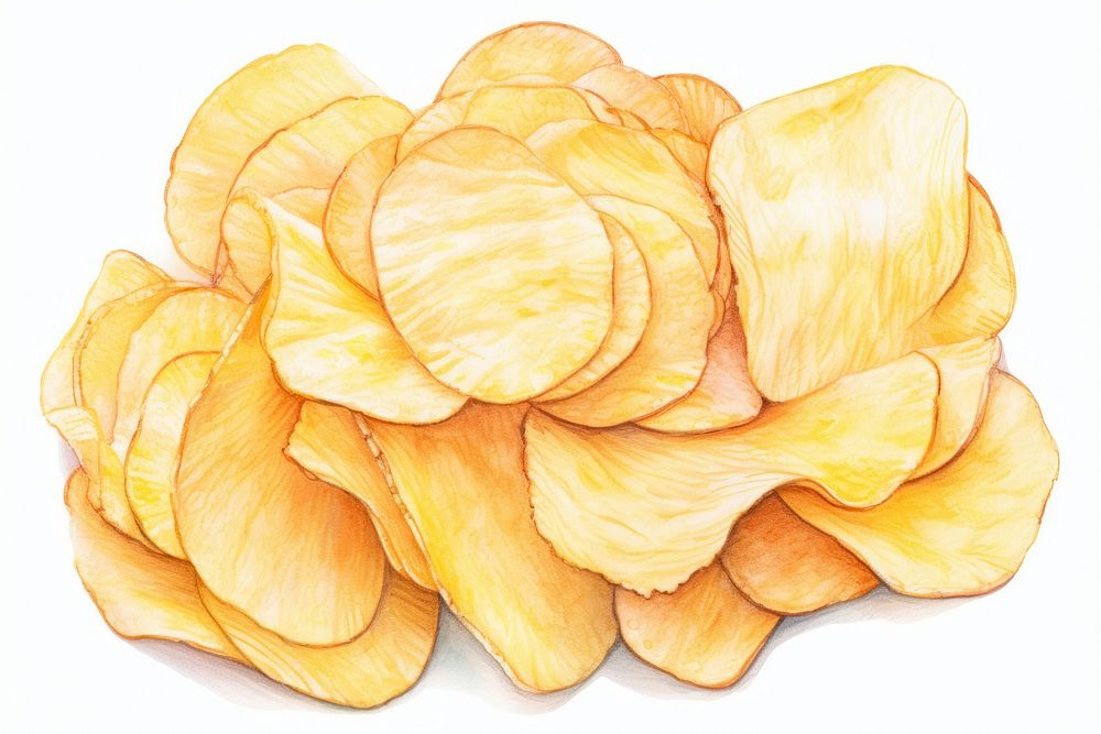Food potato chip, digital paint illustration. AI generated image