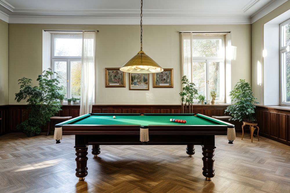 Room furniture billiards table. AI generated Image by rawpixel.
