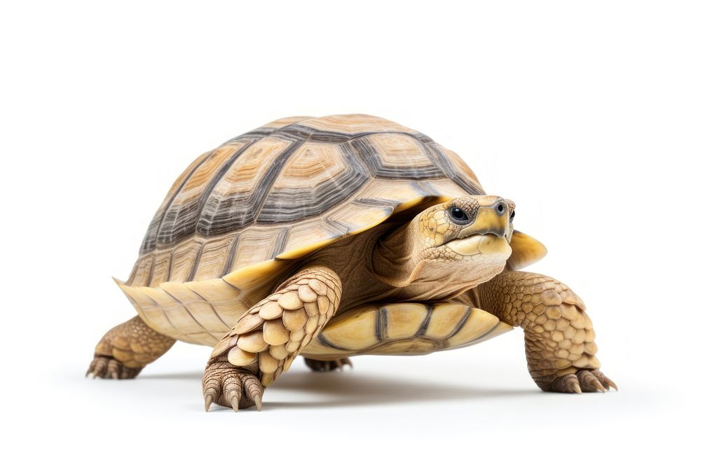 Reptile animal turtle white background. AI generated Image by rawpixel.