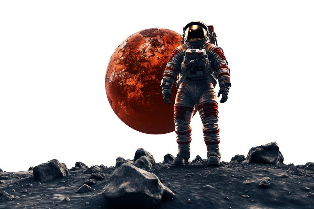 Space astronomy astronaut standing. AI generated Image by rawpixel.