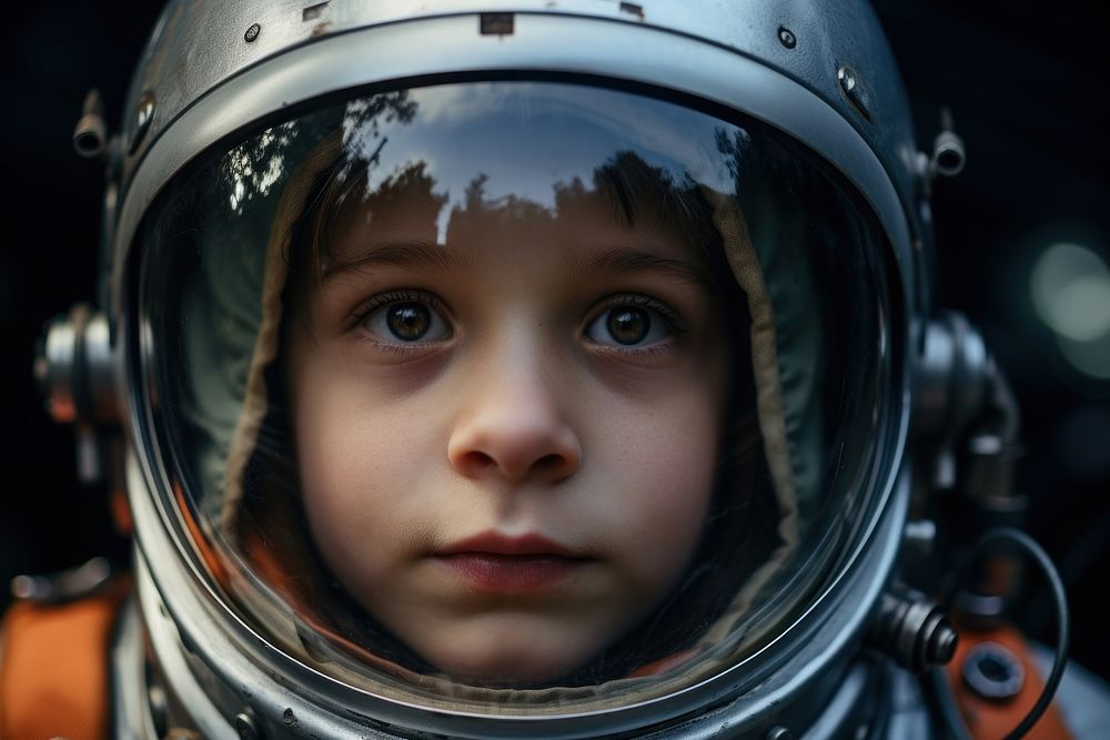 Astronaut helmet baby exploration. AI generated Image by rawpixel.