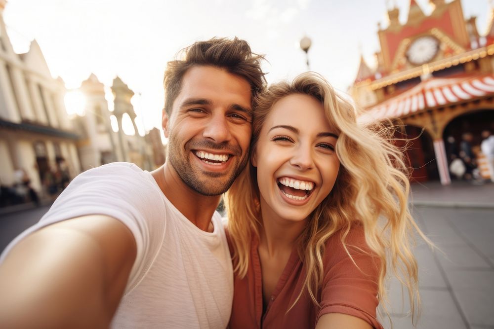 Selfie laughing smiling smile. 