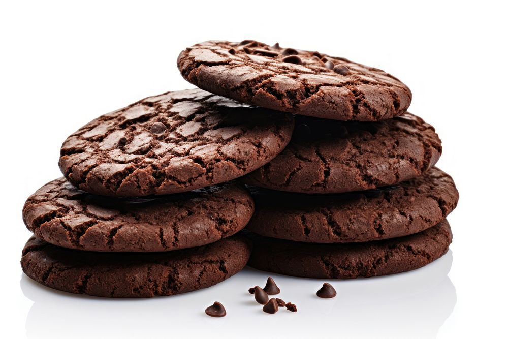 Dark chocolate cookies dessert biscuit food. AI generated Image by rawpixel.