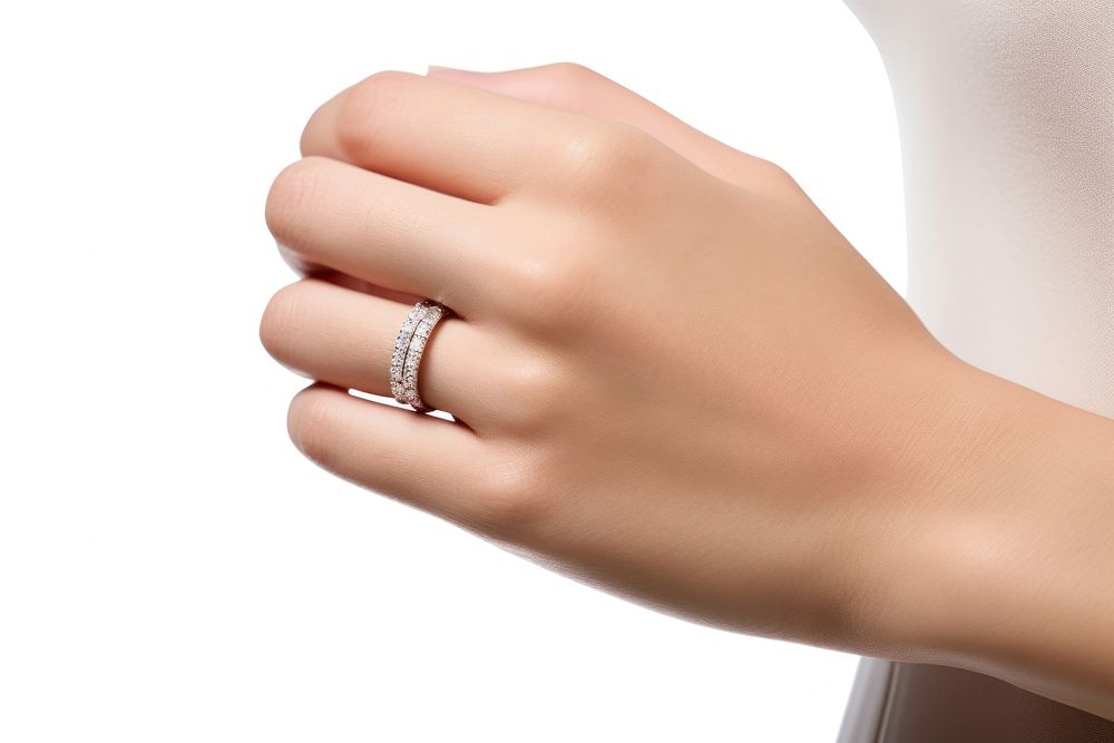 Hand ring jewelry diamond. AI generated Image by rawpixel.