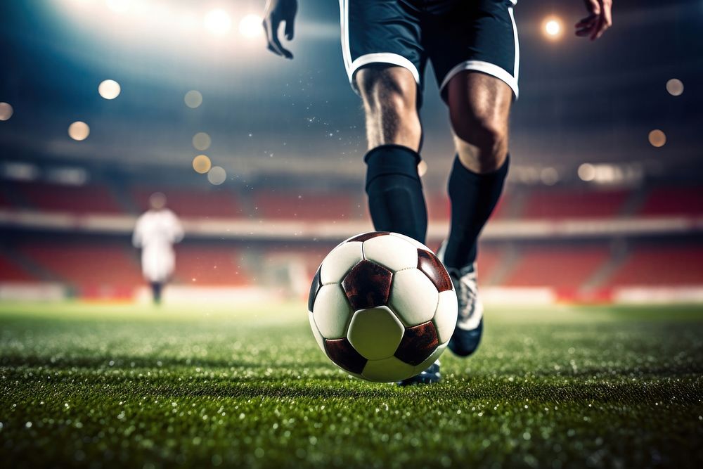 Download wallpapers Football, goal, soccer ball, soccer field, stadium,  concepts football