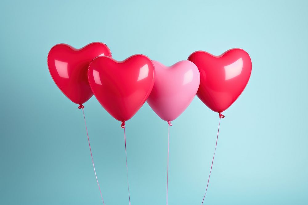 Balloon heart anniversary celebration. AI generated Image by rawpixel.