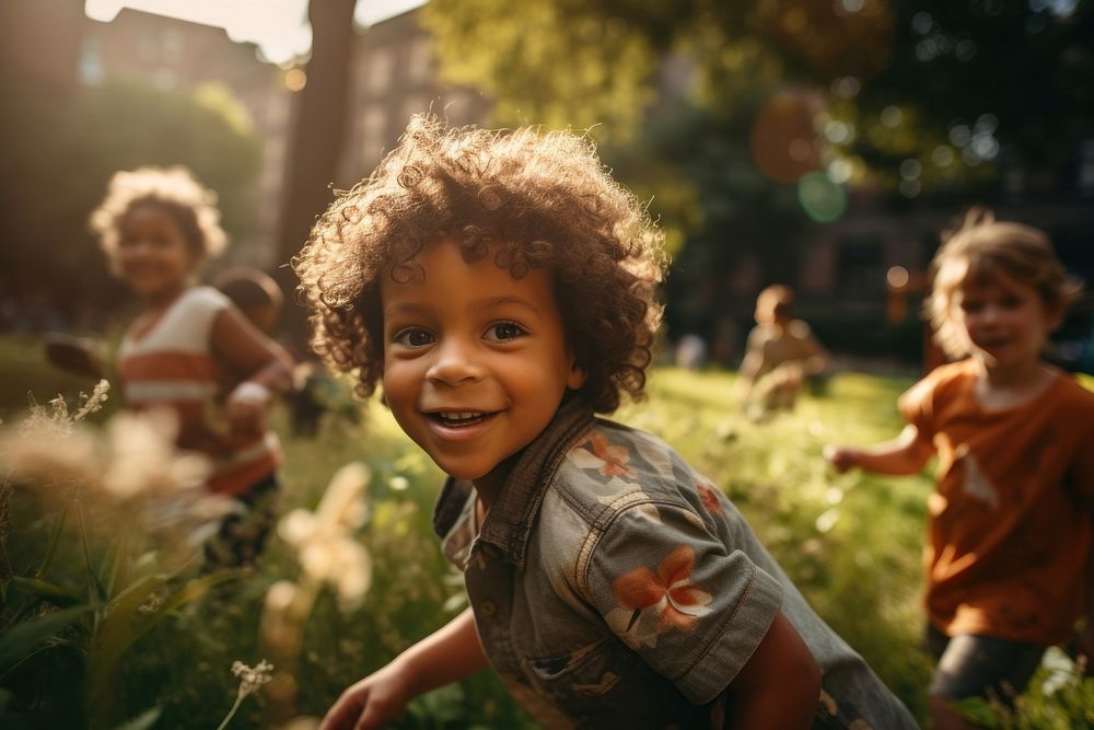 Laughing portrait child photo. 