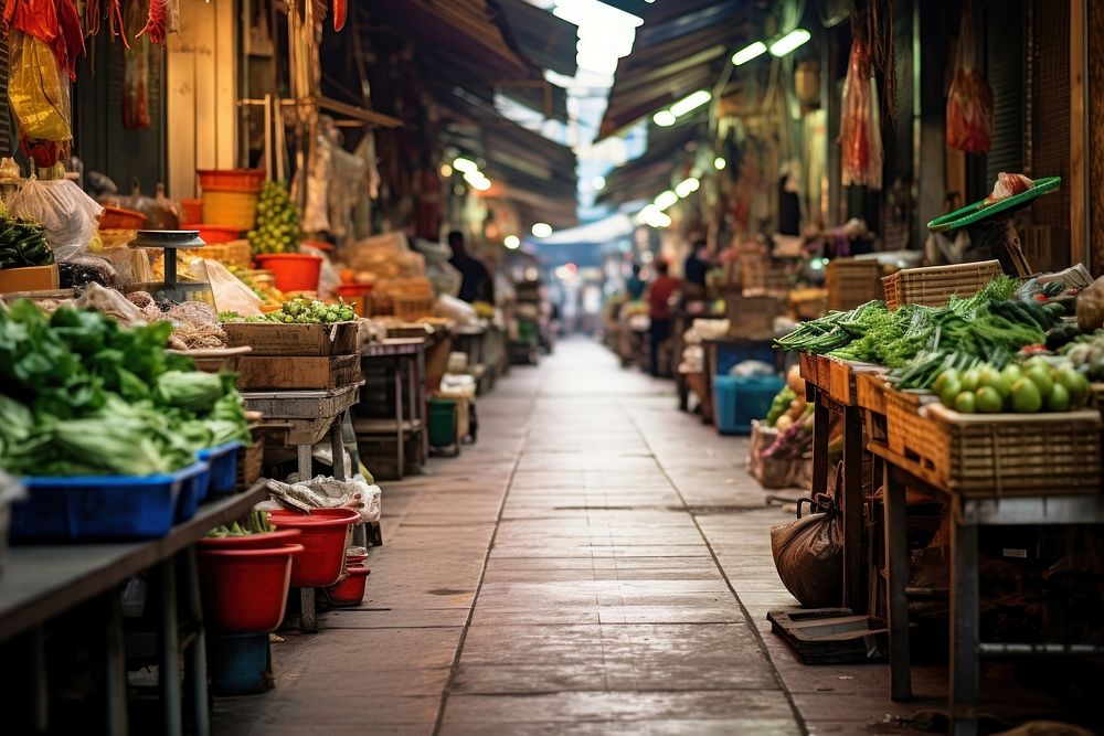 Market street bazaar travel. AI generated Image by rawpixel.