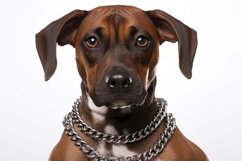Dog portrait necklace mammal. AI generated Image by rawpixel.