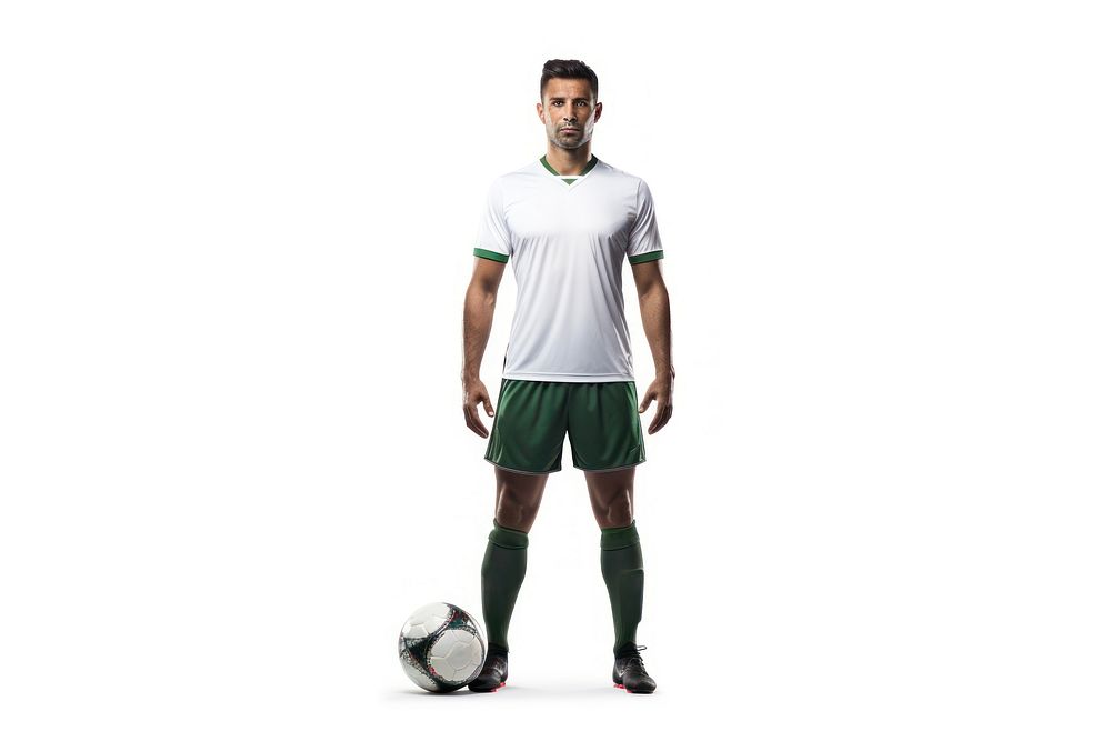 Ball standing football t-shirt. AI generated Image by rawpixel.