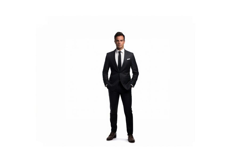 Portrait standing tuxedo adult. AI generated Image by rawpixel.