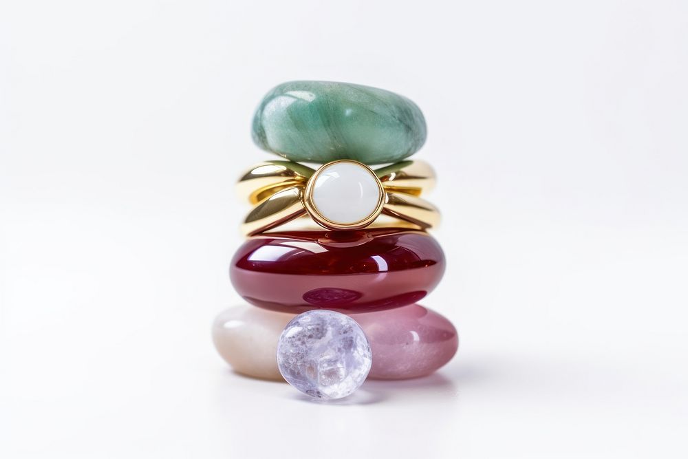 Gemstone jewelry ring jade. AI generated Image by rawpixel.
