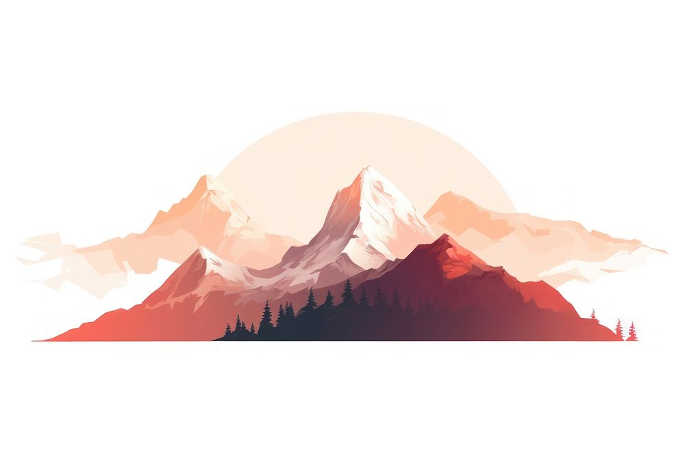 Mountain silhouette outdoors nature. AI generated Image by rawpixel.