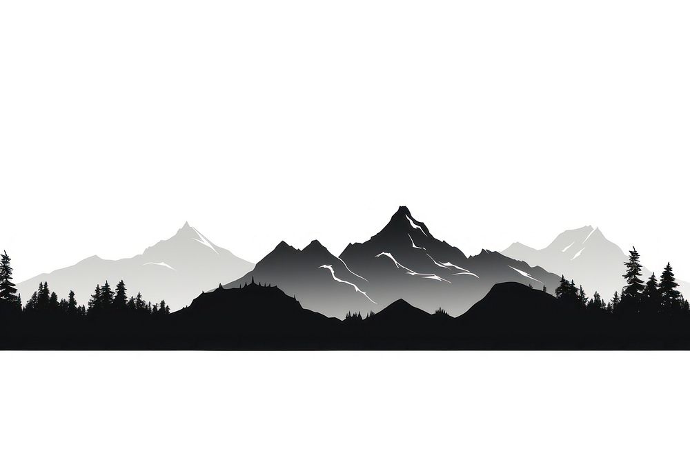 Mountain silhouette landscape outdoors. AI generated Image by rawpixel.