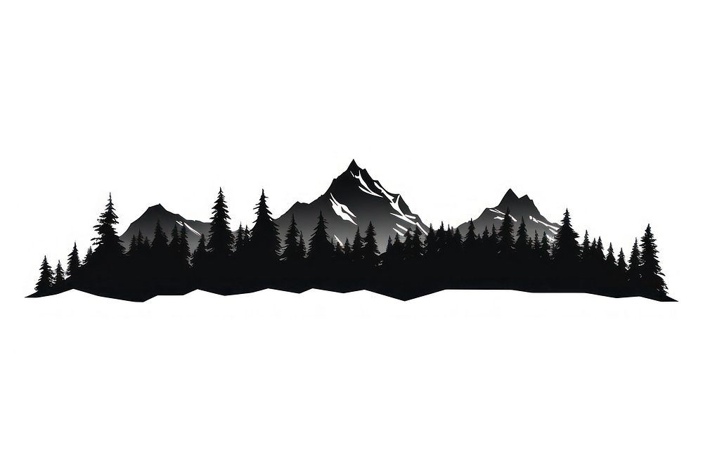 Silhouette landscape mountain outdoors. AI generated Image by rawpixel.