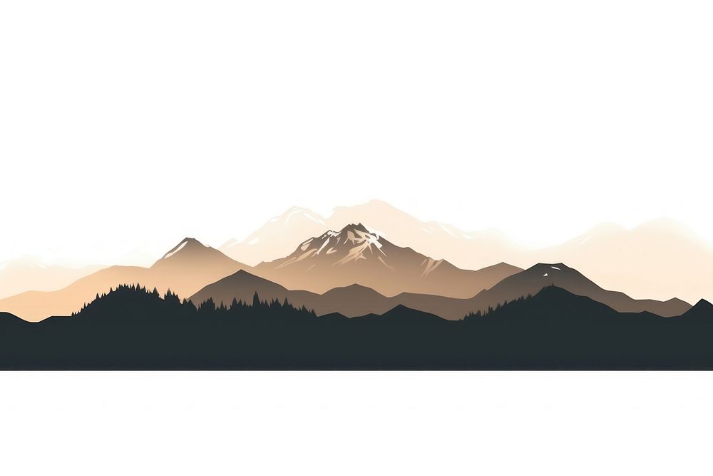 Mountain silhouette landscape outdoors. AI generated Image by rawpixel.