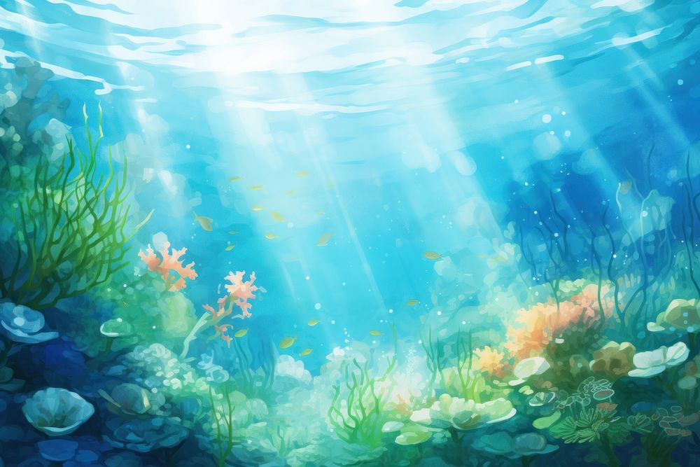 Underwater backgrounds aquarium outdoors. AI generated Image by rawpixel.
