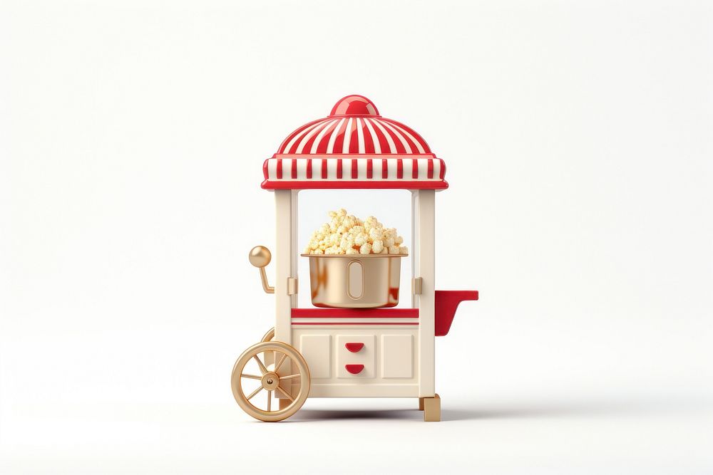 Popcorn food white background lighting. AI generated Image by rawpixel.