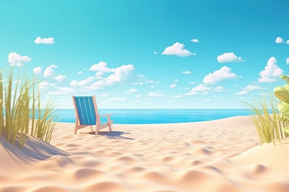 Furniture outdoors vacation horizon. AI generated Image by rawpixel.