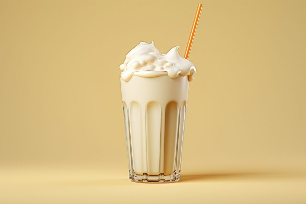 Milkshake dessert vanilla dairy. 