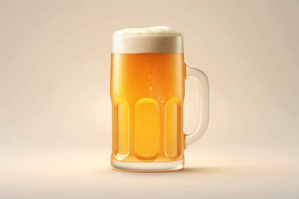 Beer glass drink lager. AI generated Image by rawpixel.