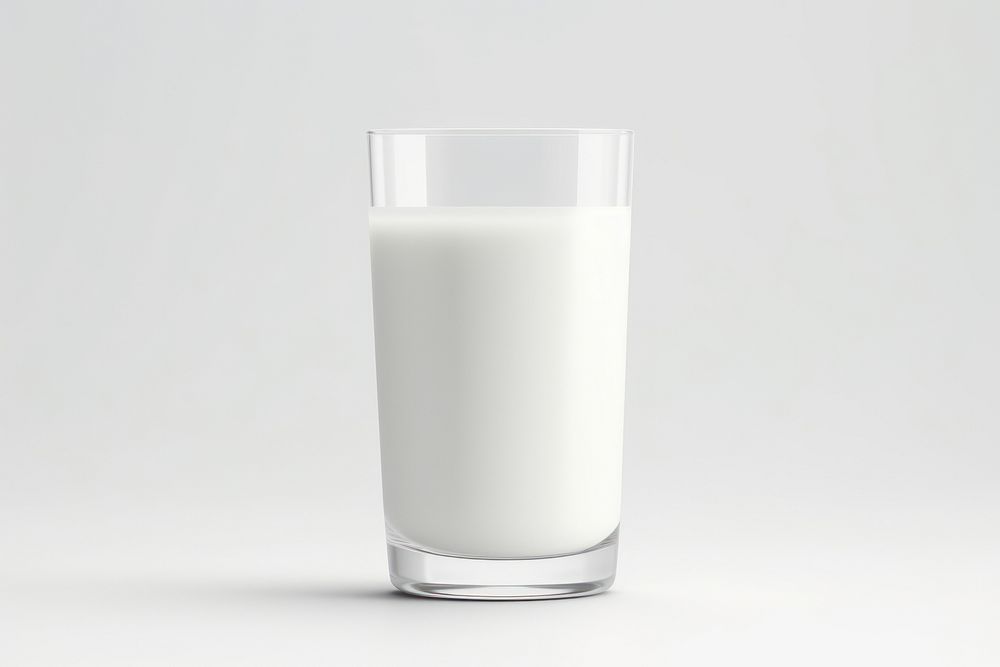 Milk glass dairy drink. 