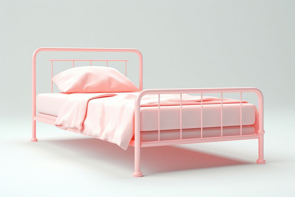 Bed furniture bedroom architecture. AI generated Image by rawpixel.
