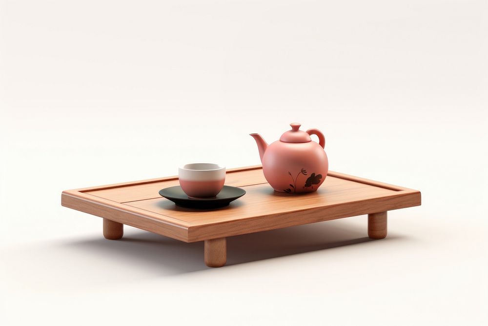 Coffee table furniture teapot mug. AI generated Image by rawpixel.