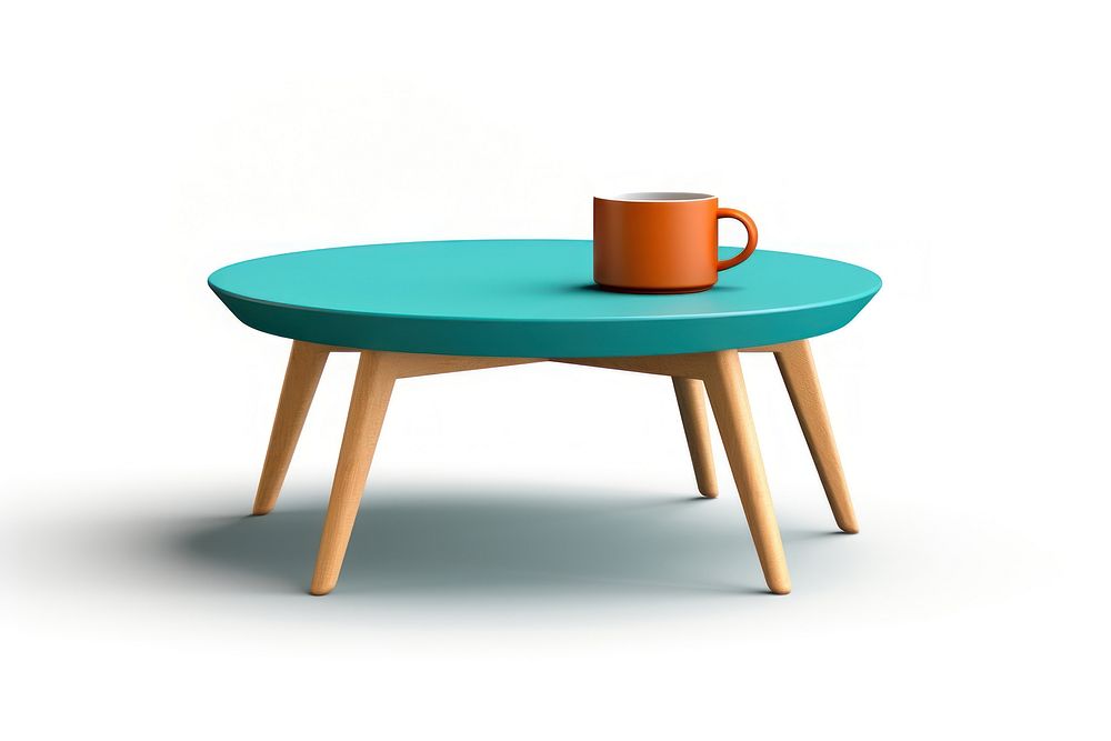 Coffee table furniture cup mug. AI generated Image by rawpixel.