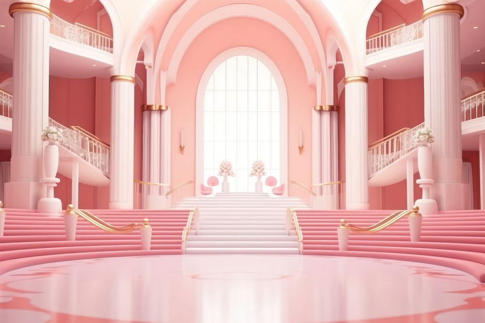 Wedding hall architecture building people. AI generated Image by rawpixel.