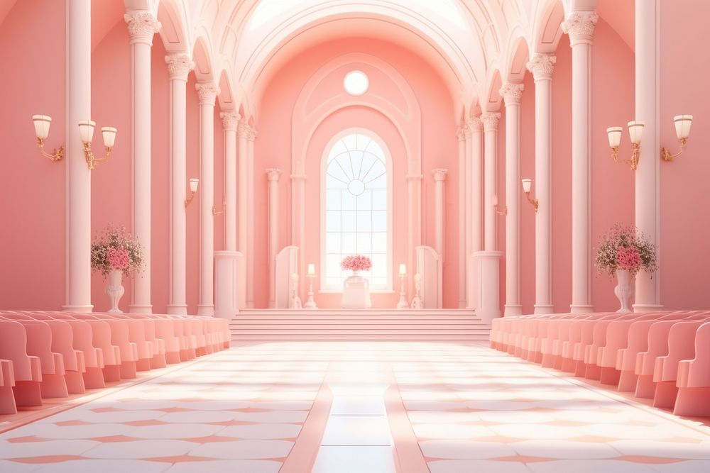 Wedding hall architecture building spirituality. AI generated Image by rawpixel.
