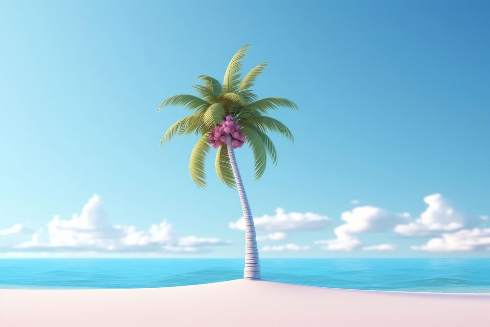 Beach tree outdoors coconut. AI generated Image by rawpixel.