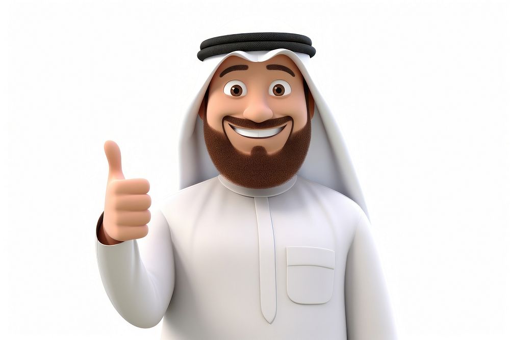 Smiling cartoon human white background. AI generated Image by rawpixel.