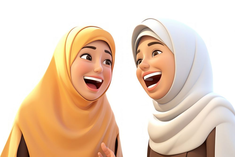 Laughing cartoon adult women. AI generated Image by rawpixel.