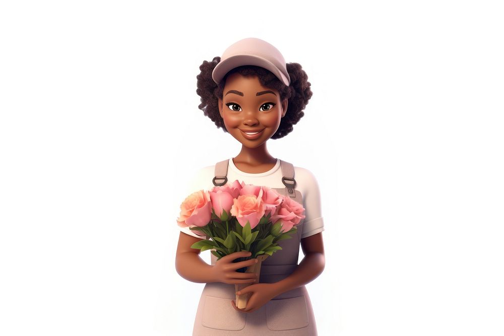 Cartoon flower female adult. AI generated Image by rawpixel.