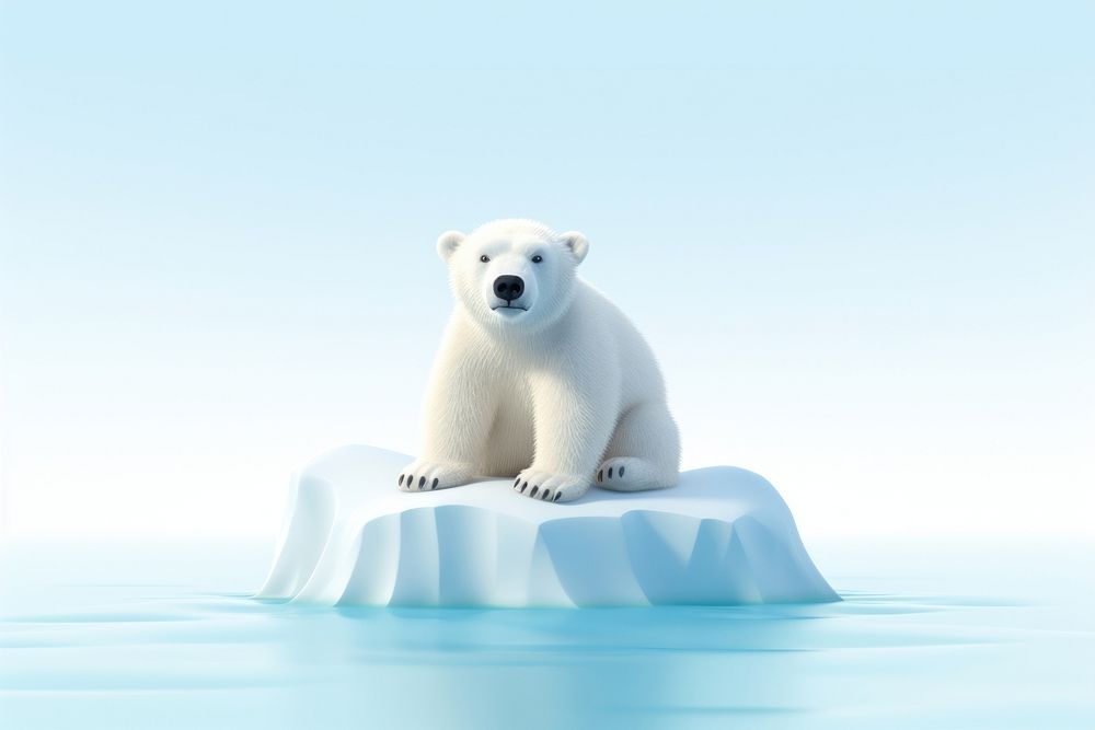 Bear wildlife outdoors iceberg. AI generated Image by rawpixel.