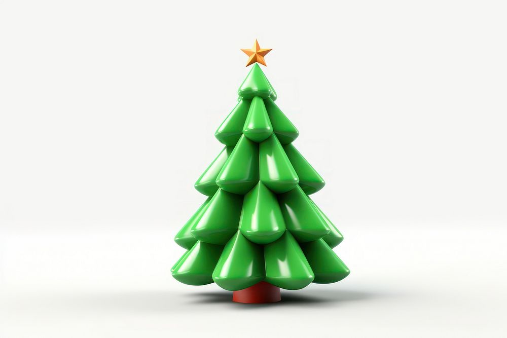 Christmas shape tree white background. AI generated Image by rawpixel.