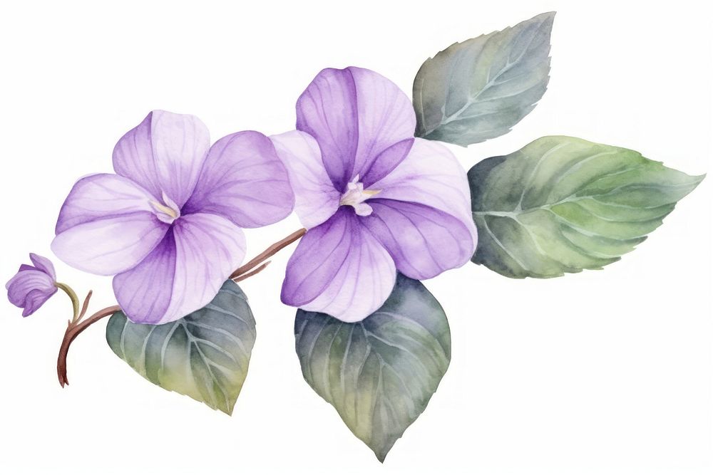 Violet ivy flower purple petal. AI generated Image by rawpixel.