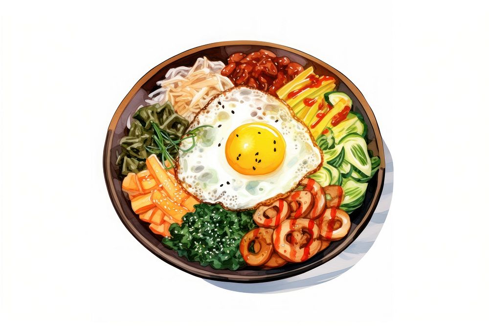 Plate food egg vegetable. AI generated Image by rawpixel.