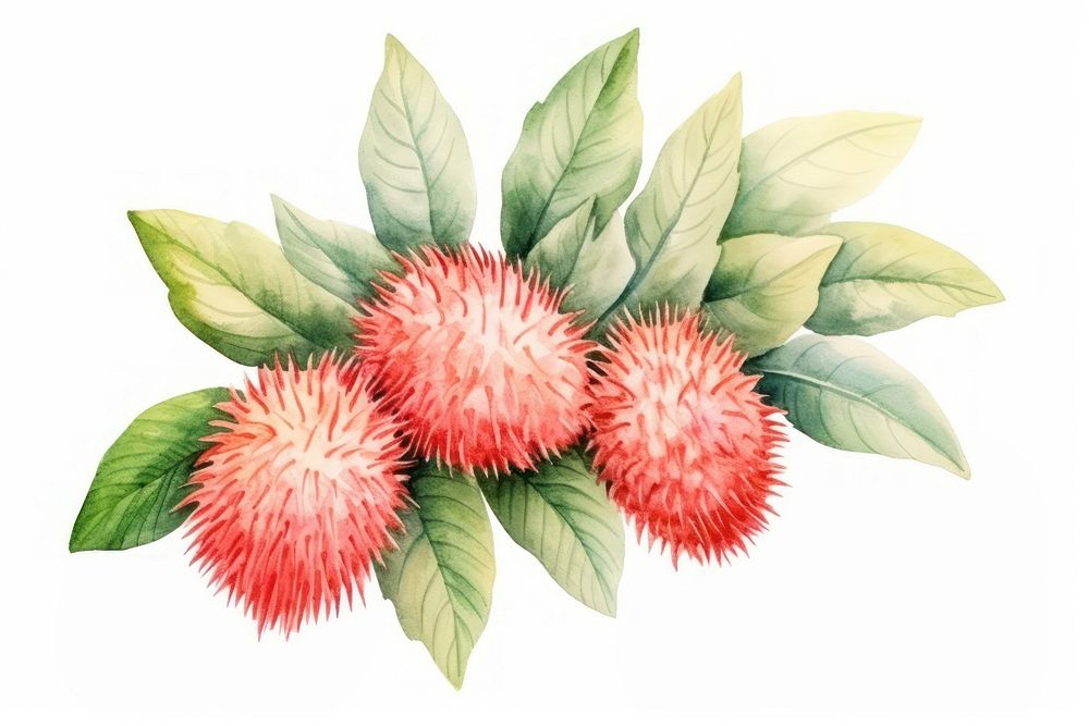 Rambutan fruit flower plant. AI generated Image by rawpixel.