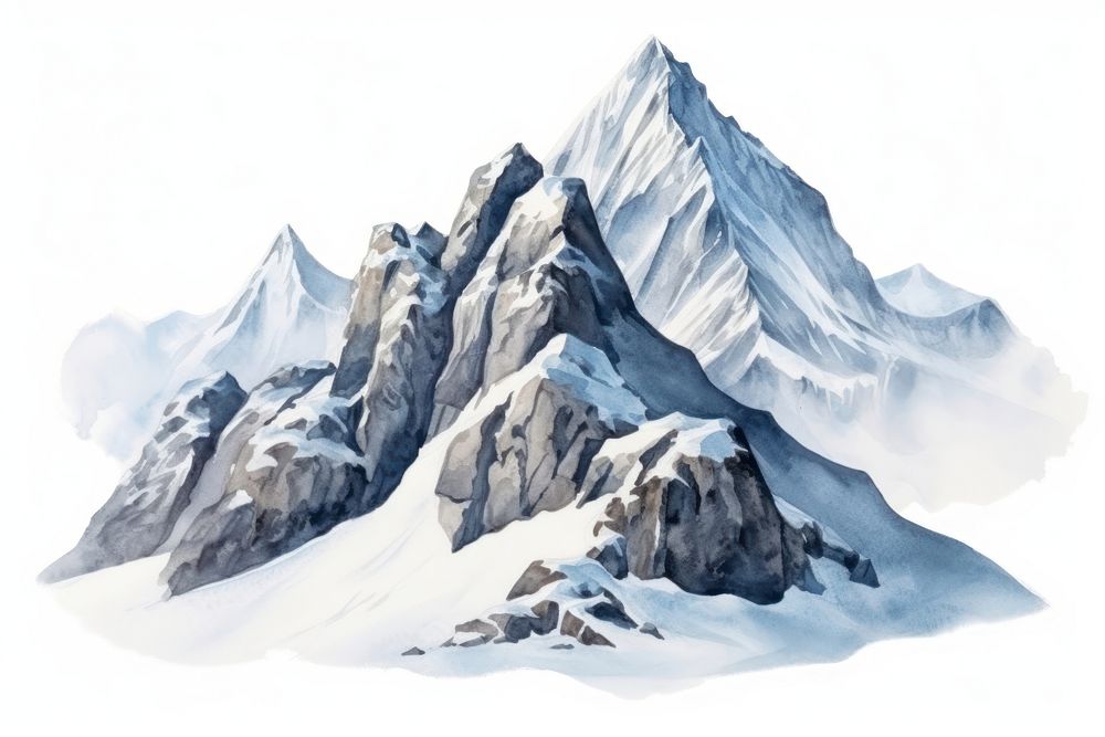 Mountain outdoors winter nature. AI generated Image by rawpixel.