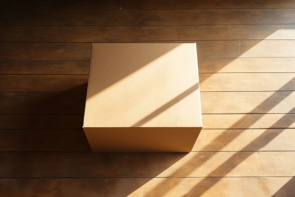 Cardboard wood box shadow. AI generated Image by rawpixel.