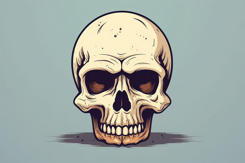 Cartoon anthropology spooky horror. AI generated Image by rawpixel.