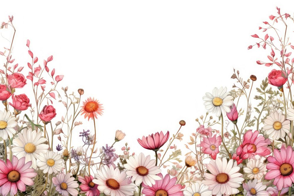 Flower daisy pattern plant. AI generated Image by rawpixel.