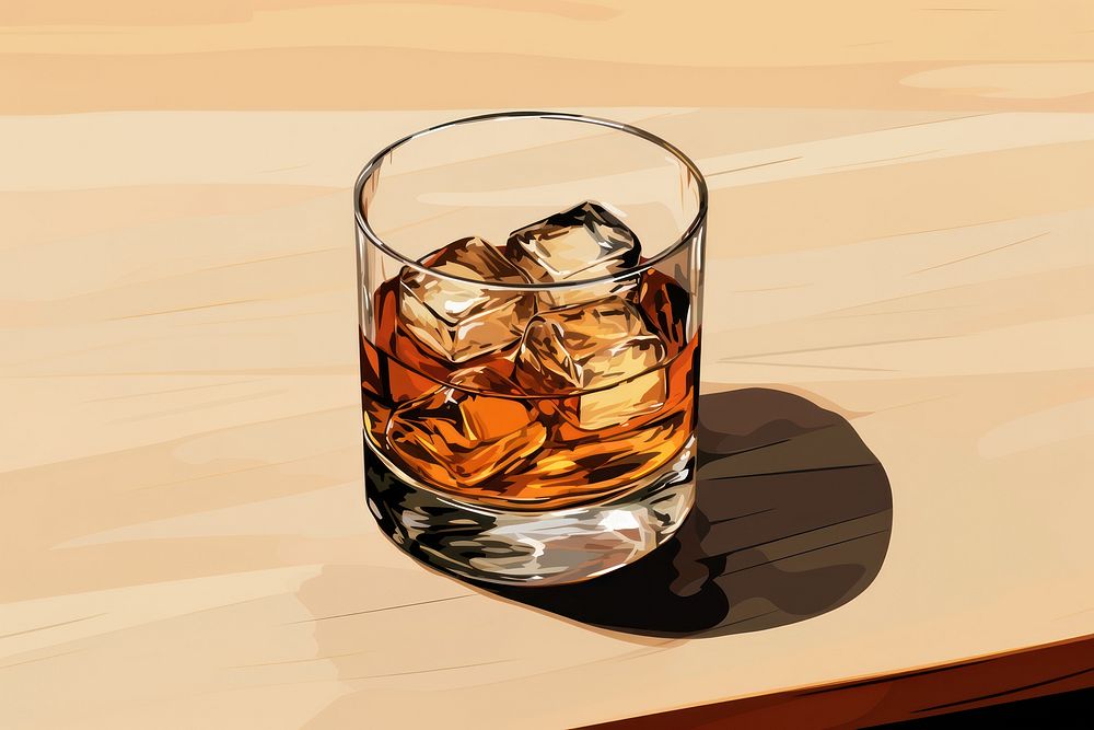 Whiskey whisky drink glass. 